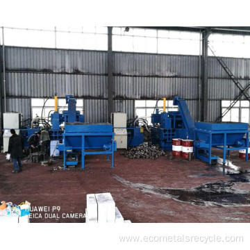 Horizontal Scrap Steel Shavings Briquetting Press Machine